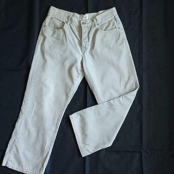 American Eagle Cords Women's Corduroy Pants Straight Leg Button Fly Beige Tan 8 - Picture 2 of 11